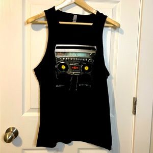 Next Level Apparel black OneRepublic boombox graphic band tank sz M